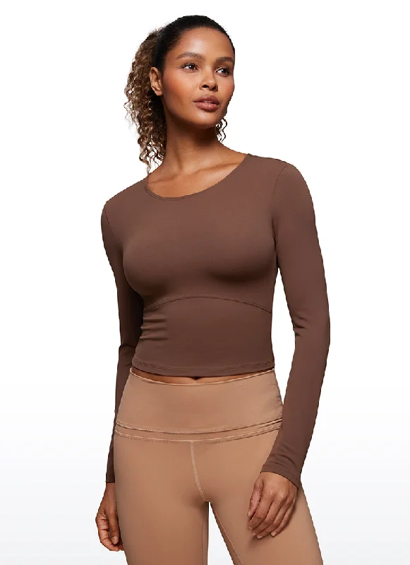 Butterluxe Cropped Front Seam Long Sleeve