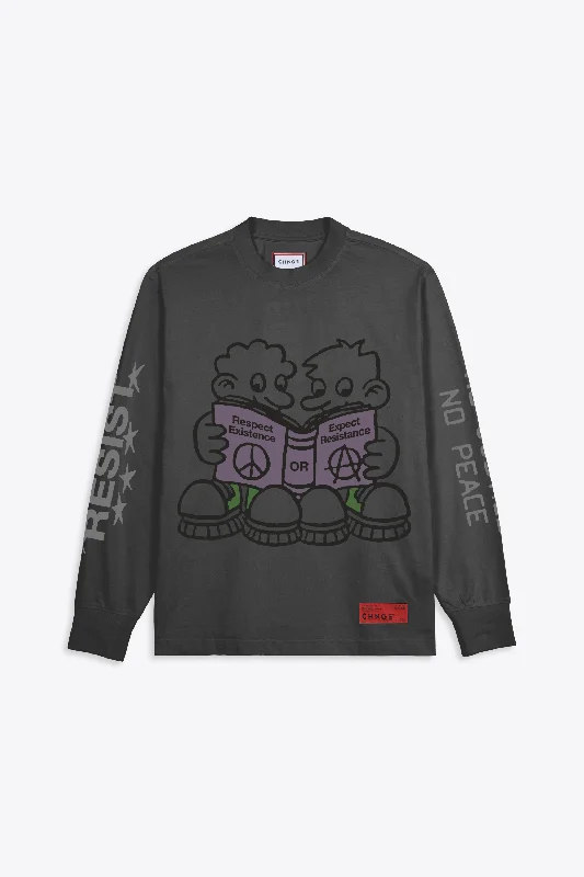 Respect Existence Cuffed L/S (graphite)