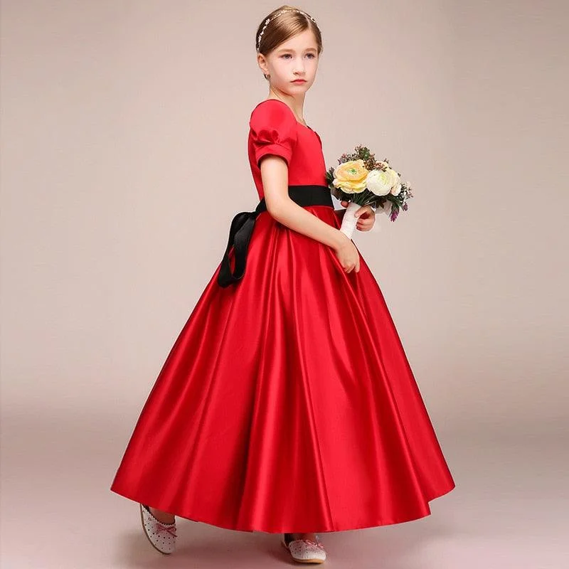 Full Sleeve A-Line Flower Girl Christmas Dress