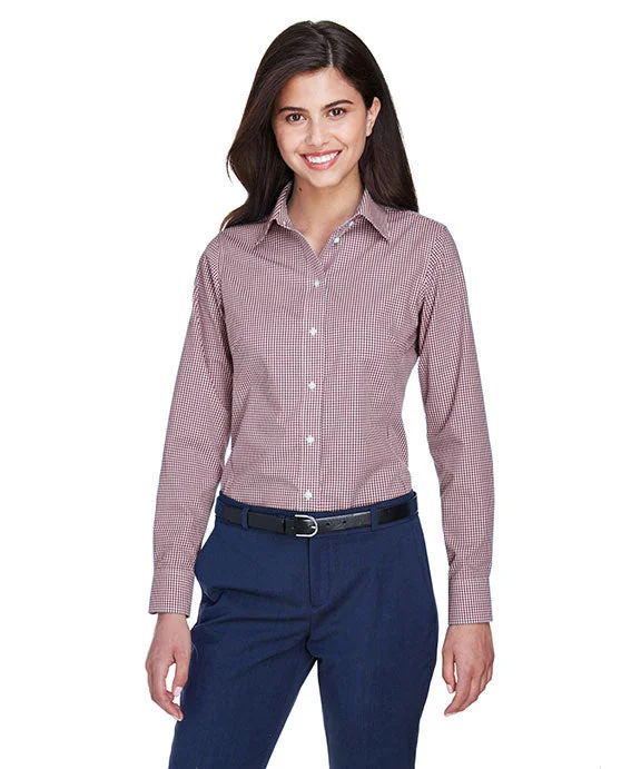 D640W - Devon & Jones Ladies Crown Woven Collection™ Gingham Check Shirt