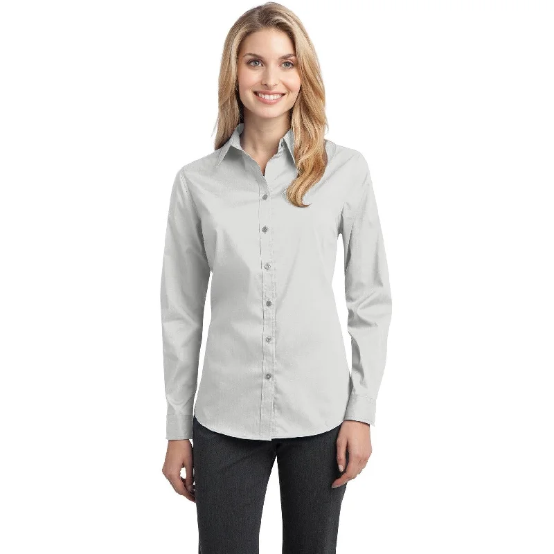 CLOSEOUT - Port Authority Ladies Stretch Poplin Shirt