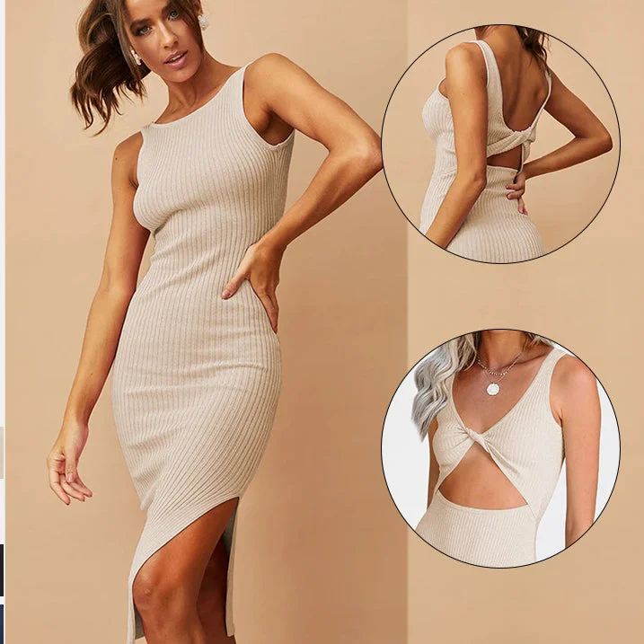 Sexy Sleeveless Sheath Knitted Dresses