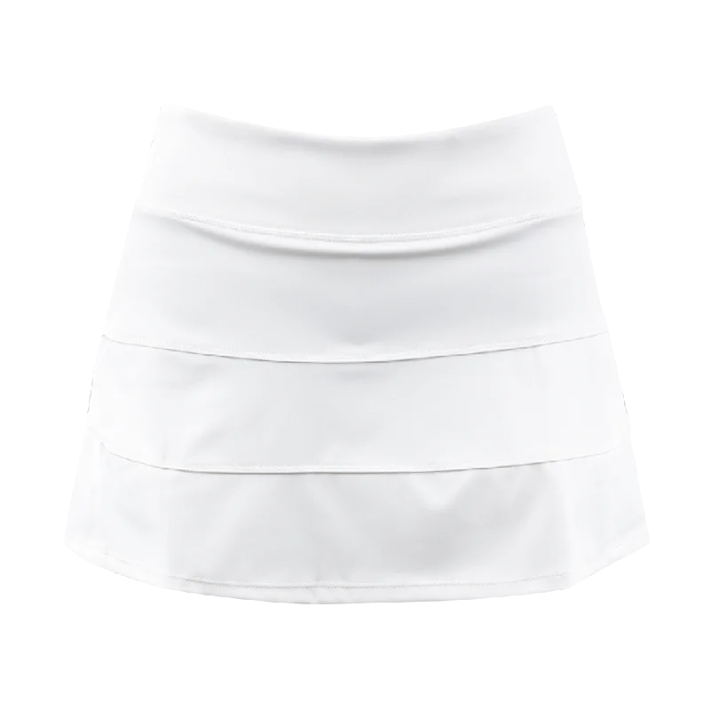 White Tiered Athletic Skirt