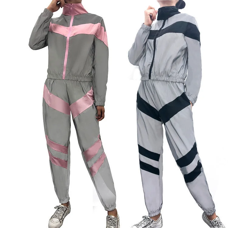 Summer Reflective Two Pieces Sportswear for Women