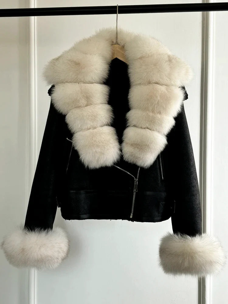 add Beige Sleeve Fur