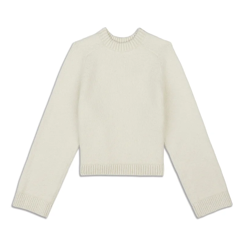 Brushed Cotton Merino Blend Crewneck - Resale