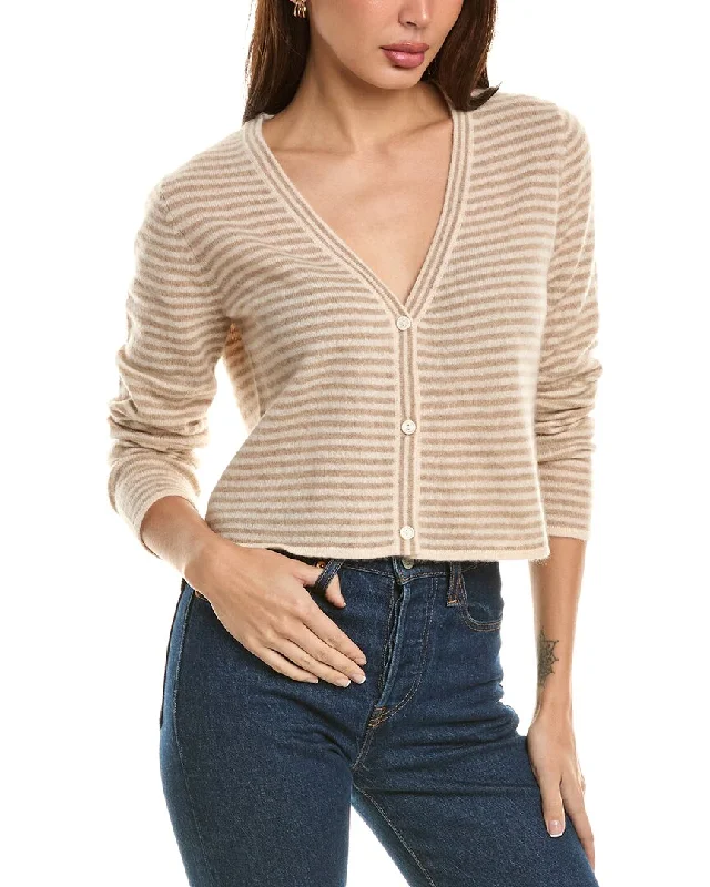 Magaschoni Feeder Stripe Cropped Cardigan