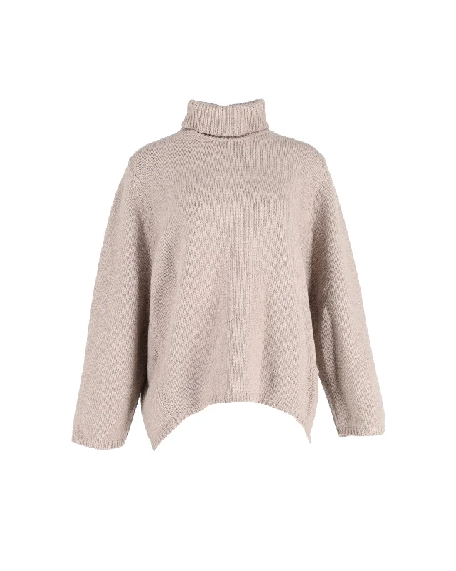 Toteme Turtleneck Sweater in Beige Wool