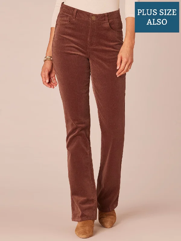 "Ab"solution High Rise Corduroy Itty Bitty Boot Plus Size Pants