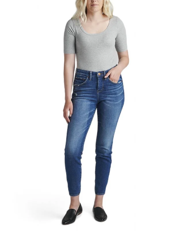 Cecilia Mid Rise Skinny Jean In San Diego Blue