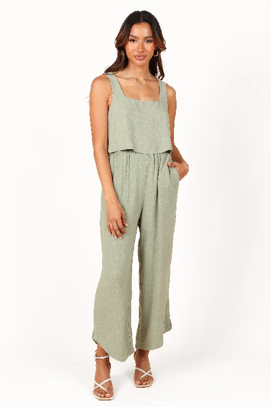 Eleanor High Waisted Pants - Green