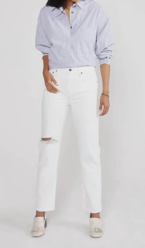 Finn Slim Straight Jean In White