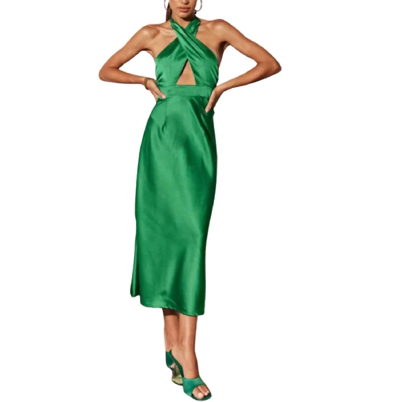 Francesca Slip Dress In Green