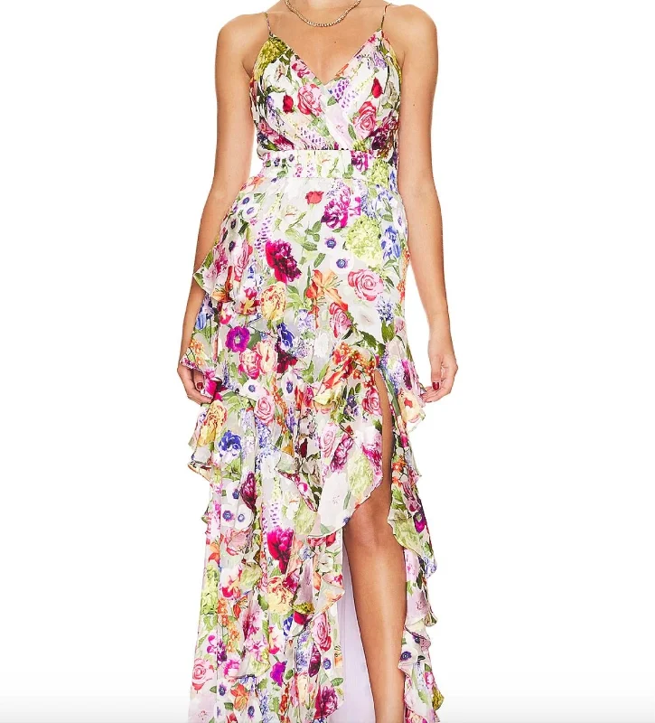 Hayden V-Neck Dress In Flower Shop