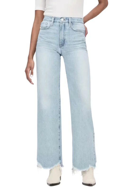 Le Jane Wide Crop Jeans In Calm Waters Chew