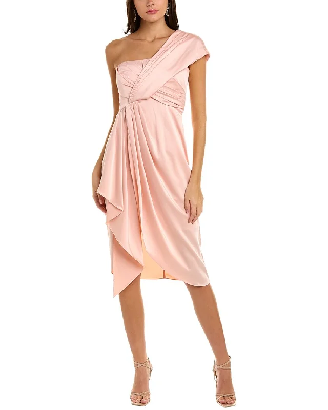 Theia One-Shoulder Cocktail Dress