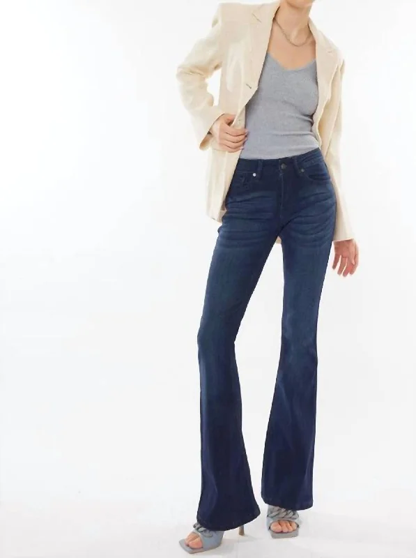 Trish Low Rise Flare Jeans In Dark Wash