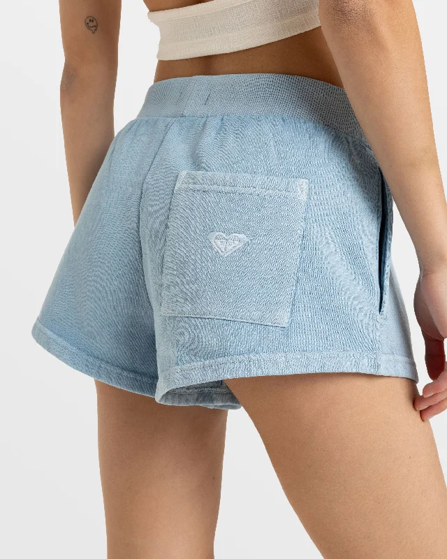 True Radical Elastic Waist Shorts - Clear Sky