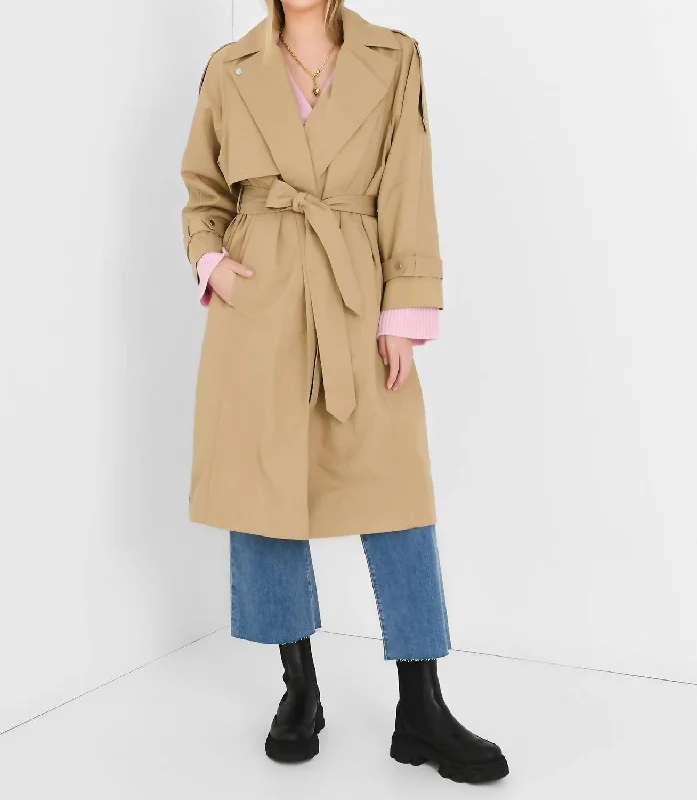 Wyatt Trench Coat In Tuscan Tan