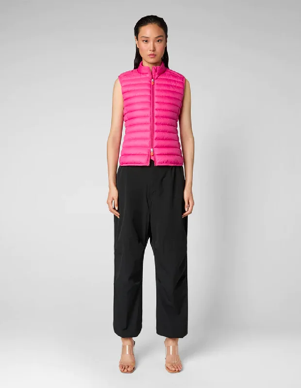 WOMEN'S ANITA PUFFER VEST IN GEM PINK