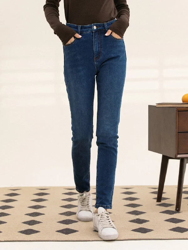 【Final Sale】Jane High-waisted Skinny Fleece Jeans