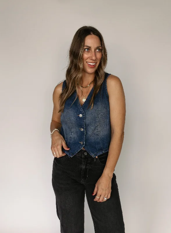 Audrina Denim Vest