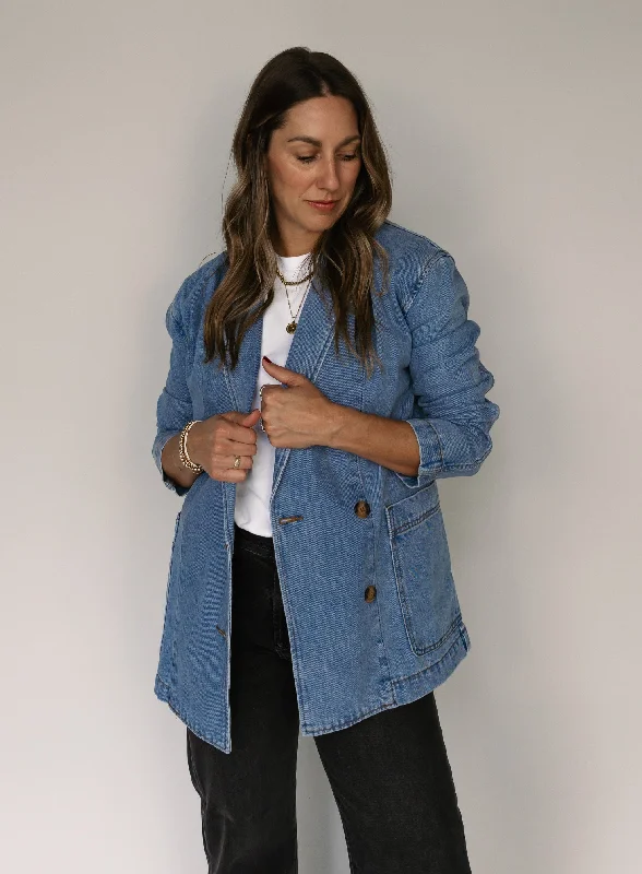 Daya Oversized Denim Blazer