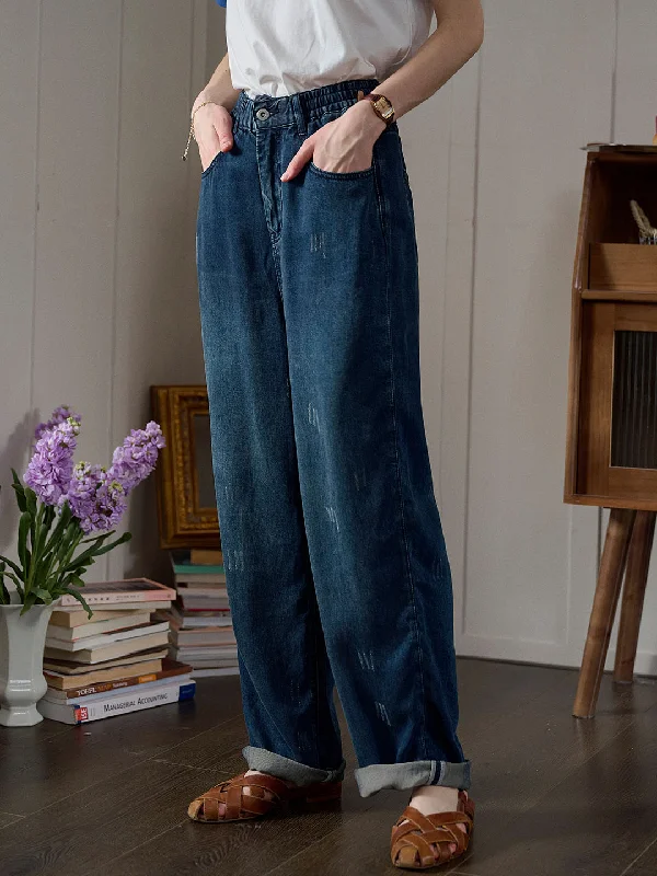 Jayla Vintage High-rise Straight-leg Drawstring Jeans