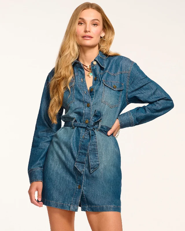 Starling Long Sleeve Denim Mini Dress