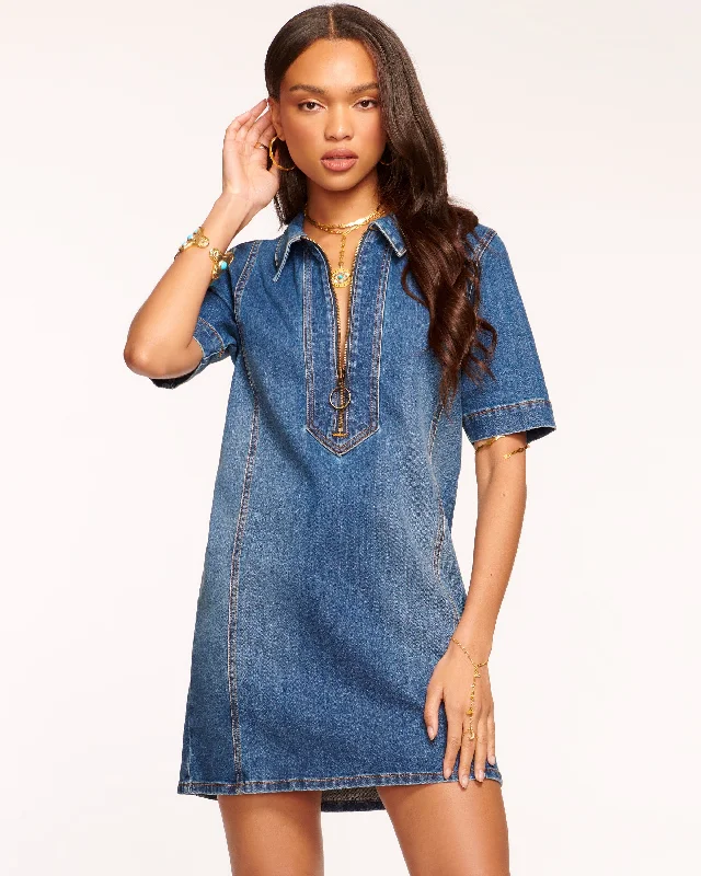 Tunechi Denim Shirt Dress